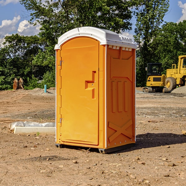 how often are the porta potties cleaned and serviced during a rental period in East Durham